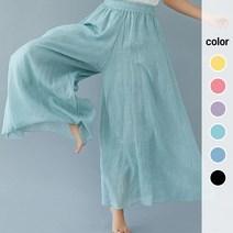 페이퍼먼츠 데일리 캐주얼 루즈핏 허리 밴딩 면 린넨 팬츠/스커트 13778