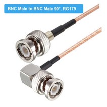 RG179 케이블 75 Ohm BNC 남성 직각 플러그 커넥터 어댑터 비디오 카메라 SDI 캠코더 HD-SDI/3G-SDI/4K/8K, 02 BNC M to BNC M90_10 1M