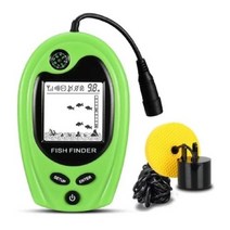 어탐기 어군탐지기 휴대용어탐기 피쉬 파인더 유선 FF818 깊이 소나 센서 fishfinder 328 피트 100m 더 깊은 낚시 겨울 얼음, 연한 초록색