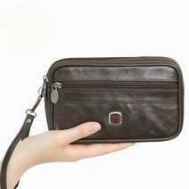2단 분리수납 남자 가죽 손가방 토톰한 클러치백 남자핸드백 남성핸드백 핸드백