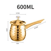 이브릭 커피 체즈베 터키식 터키 Ibrik Cezve 주전자 스틸 스테인리스 우유 녹는 긴 버터 600 두바이, 없음, 1.금