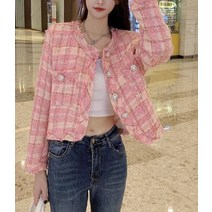 샐리 핑크 트위드자켓