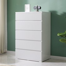 빌리브 5단 서랍장 침실 옷방 크고 넓은 800 템바보드, 화이트