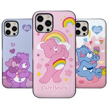 케어베어 시즌1 자석 2장 카드 범퍼 케이스 아이폰 12 13 14 미니 플러스 프로 맥스