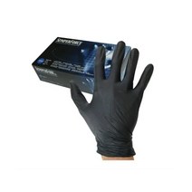 Sempermed 885011 BKNF104 SemperForce 블랙 니트릴 장갑 4mm 파우더 프리 L 박스당 100개