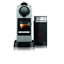 Krups Nespresso CitiZ and Milk XN760B 커피 캡슐 머신 에어로치노, 은, 씨티즈앤밀크