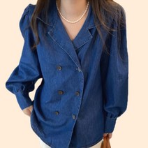 20대 30대 여자 빈티지 카라 데님 남방 셔츠 자켓 데일리룩 오피스룩 봄 가을