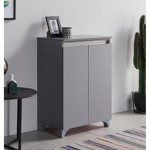 신혼부부 작은현관 미니멀 화이트 신발 수납장 아이방 아기 기절, 그레이