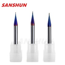 텅스텐 코팅 강철 밀링 커터 작은 직경 볼 노즈 엔드 밀 합금 카바이드 HRC70 금속 절삭 공구, 02 R0.15x2Tx50L