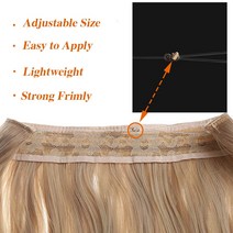 Synthetic Natural Synthetic Halo Hair Extensions No Clip In Artificial Fake Ombre Blonde Brown Black, [25] YX02108