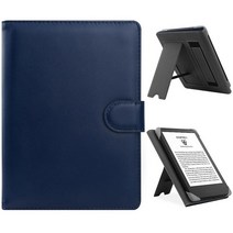 LIUDENWIN 15.2cm(6인치) 17.3cm(6.8인치) 페이퍼화이트 E-리더기용 범용 케이스 Kobo Clara HD/Kobo Clara 2E 가죽 스탠드 커버 15, blue