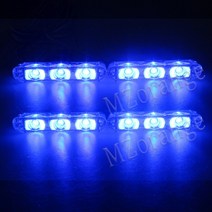 43 led 스트로브 경찰 조명 자동차 비상 그릴 경고 램프 12v 자동차 오토바이 소방관 구급차 성 노출증 fso 손전등, 푸른