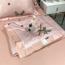 비단이불 라이트 럭셔리 실크 자수 인쇄 얼음 봄 여름 얇은 이불 킹 여왕