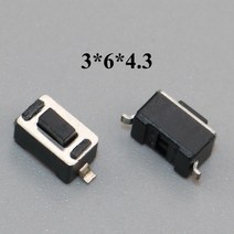 100PCS 3x6 3x4 4x4 SMD 촉각 누름 버튼 스위치 2Pin 4Pin 터치 3x4x2 3x6x4.3 3x6x2.5 3x6x3.5 4x4x1.6 4x, 08 3x6x4.3
