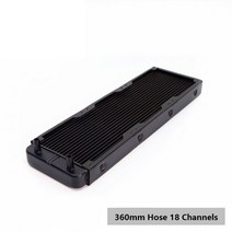 수냉식 쿨러 PC 수냉 알루미늄 라디에이터 멀티 채널 80/120/240/360mm CPU GPU 방열판 컴퓨터 오버클럭 RGB 게임, 360mm Hose 18 Row