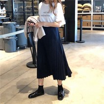 H56981 누박 기계주름 롱스커트 롱치마 주름치마