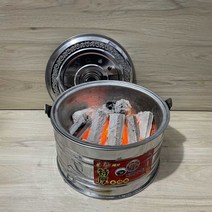 가정용 숯불 그릴 야외 화로 오버파이어 스토브, 숯로+배수판+카본클램프(송출망)
