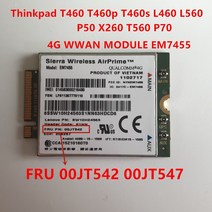 Thinkpad T460 T460p T460s L460 L560 P50 X260 T560 P70 EM7455 시에라 무선 FDD/TDD LTE 4G WWAN Gobi600, 한개옵션0