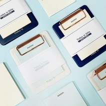 투데이즈 리틀 점착 클립보드 2종(베이지 오션) 메모클립보드 미니클립보드, 오션Ocean