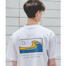 CAMEL WORK 빅웨이브 반팔티셔츠(화이트) Big Wave S/S T-Shirts(White)