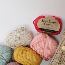 [허니멜로공방] 라이크린넨 뜨개 코튼실, 올리브