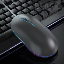 무선 무소음 게이밍 버티컬 마우스 USB 유선 1000 인치 당 점 게이머 PC 노트북 컴퓨터 백라이트 인체 공학적 매직 게임 Mause Slient Mouse, CHINA, Black