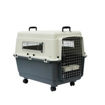대형켄넬 켄넬 대형견케이지 캔넬 웰시코기이동장 보더콜리집, L-81x56x59, 베이지 + 그레이 블루