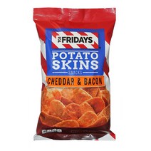 TGI 프라이데이 포테이토 155g 6팩 체다 베이컨 TGI Fridays Potato Skins Snack Chips- 5.5 oz. Bags, 1