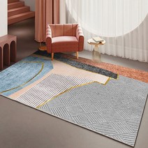 SKANDSALO 북유럽 인테리어 기하학 패턴 사각 카펫 거실 소파 러그 카페트