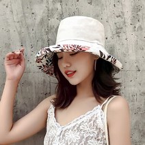보슈 여성 플라워 와이어 벙거지 여름 버킷햇 챙넓은 모자 gn1-2