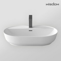 위즈덤 탑볼 세면기 타원형 세면대 세면볼 욕실도기 WD-38659, 1개