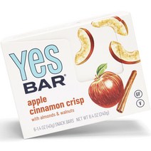 YESbar 애플 시나몬 크리스프 스낵 바 6개입, 1개, 240g