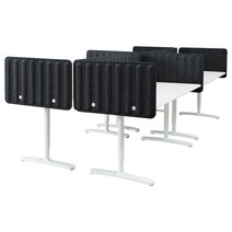 이케아 BEKANT 베칸트 책상+스크린 - 화이트/다크그레이 320x160 48 cm