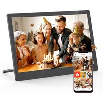 FRAMEO 15.6인치 대형 디지털 액자 1920x1080P FHD IPS 터치 스크린 WiFi 16GB 저장용량 간편한 설정으로 어디서나 사진 또는 동영상 공유 선물, 15.6