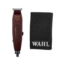WAHL 왈 Professional 클리퍼 바리깡 프로페셔널 5성 면도기 에저 블랙 및 실버 이발사 타월 번들