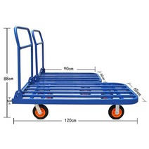 정원 원예 카트 관리 사륜차 사륜카트 농업용 구루마, 90x60 5인치 중형 폴리에스터 휠 600k