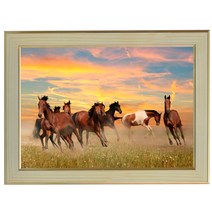 A087-5/말사진액자 A4 벽걸이액자 포토액자 Horse 준마 벽장식 풍경화 풍경사진 풍경화그림, 말사진액자