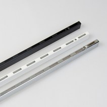 1줄 35피치 찬넬기둥 600~2400mm 찬넬선반 벽선반 찬넬부속 인테리어선반 서재 드레스룸 매장, 크롬