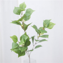 실크플라워 폴리 유칼립투스 조화가지 80cm 인조 나뭇잎 인테리어조화, Green(그린)