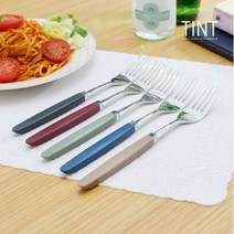 브랜드없음 [마호커트러리]틴트 성인용 포크 5개세트, 선택완료, 버건디와인