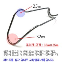 조리개 10개 비닐하우스 시설자재 파이프 하우스자재 부속 농자재, 48mm×25mm 10개