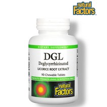 네추럴팩터스 DGL 리코라이스루트 츄어블 감초뿌리추출물 400mg 90정 역류성식도염 위건강 영양제