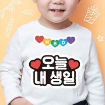 일회용 의류스티커 생일축하 캠핑여행 가족 단체티 이벤트 선물, 일회용의류)생일축하_10