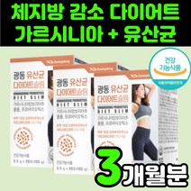 내장 지방 여자 다이어트 보조제 가르시니아 가르시아나 갱년기 뱃살 50대 여성 체지방 남자 내장 복부 지방 감소 엄마 탄수화물 컷팅 몸매 관리 유산균 프로바이오틱스 등살 뱃살 뺴기, 3박스(3개월분)