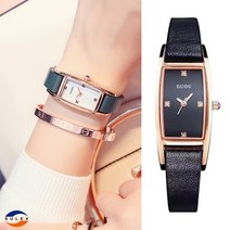 슈럭스 [이벤트중] GUOU 8085 여성 가죽 손목시계 + 선물포장