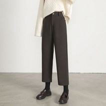 모직 통바지 정장바지 여성 겨울 가을 작은 키 9부바지 일자바지 와이드 루즈핏 튜브 배기 8부팬츠 2971879880