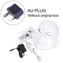 LED 마스크 고주파 피부 마사지기 한국어 7 색 led 페이셜 페이스 스킨 케어 뷰티 광자 치료 light skin rejuvenation facial pdt, 협력사, au 플러그