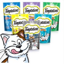 Temptations 템테이션 고양이 비스켓 원산지 태국, 1개, 우유 맛75g