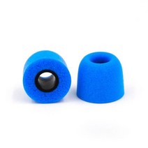 폼포드 폼보드 하드보드지 1 쌍 소프트 메모리 폼 이어 버드 귀마개 소음 차단 이어팁 인이어 이어폰 액세서리 sml 크기, t100 블루, m