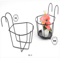 베란다화분걸이 베란다화분대 베란다걸이화분 걸이용화분 거실화분인테리어 화분베란다걸이 난간걸이화분 배란다화분걸이, 사각 - 중
